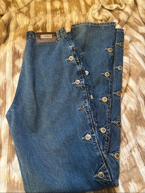 Lawman Western Denim - Vintage Lawmen Blue Denim Jeans with Button-Accent Side | Vintage-Inspired